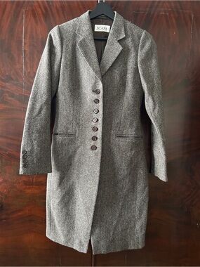 Scapa ‘Biset’ Belgium Brown Herringbone Tailored Coat